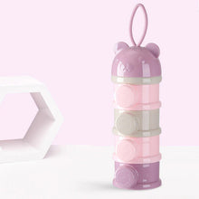 Load image into Gallery viewer, Purple SuperTots baby milk powder dispenser with 4 layers and nozzles