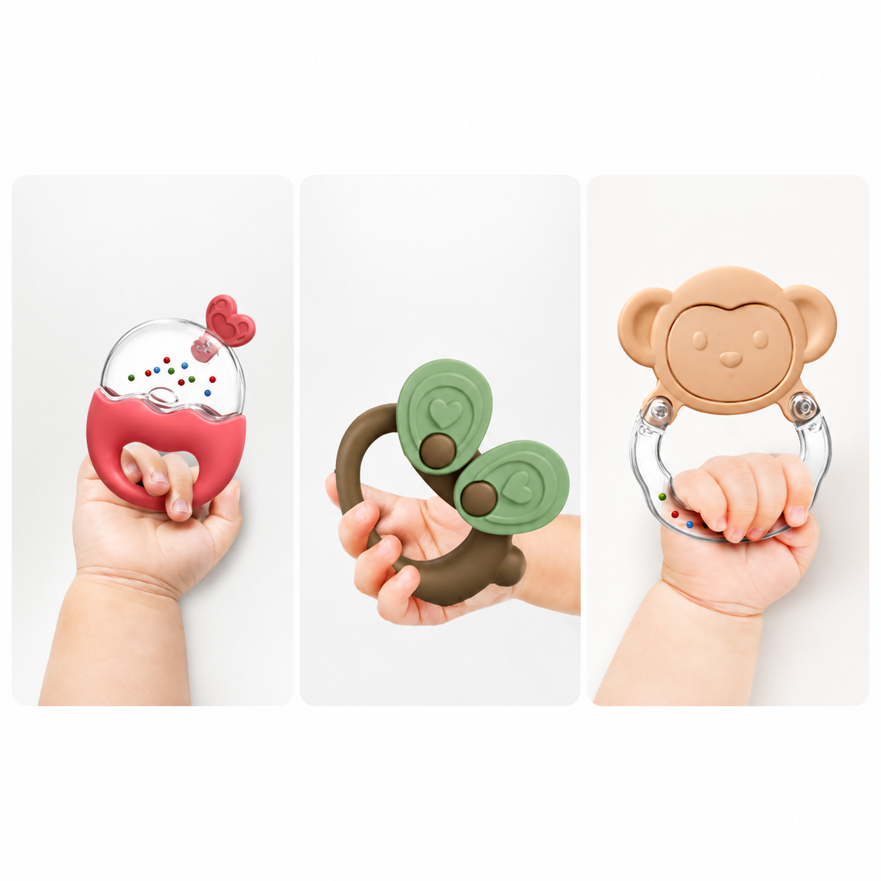 TEETHING TOY RATTLE SET [6PC]