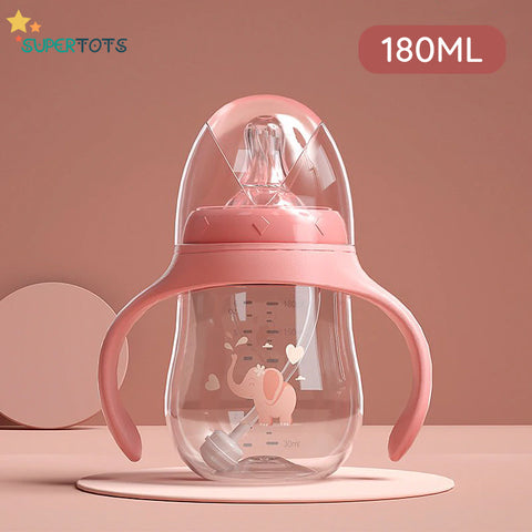 Pink SuperTots Baby Bottle 180ml