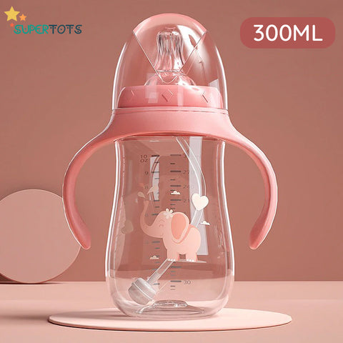 Pink SuperTots Baby Bottle 300ml